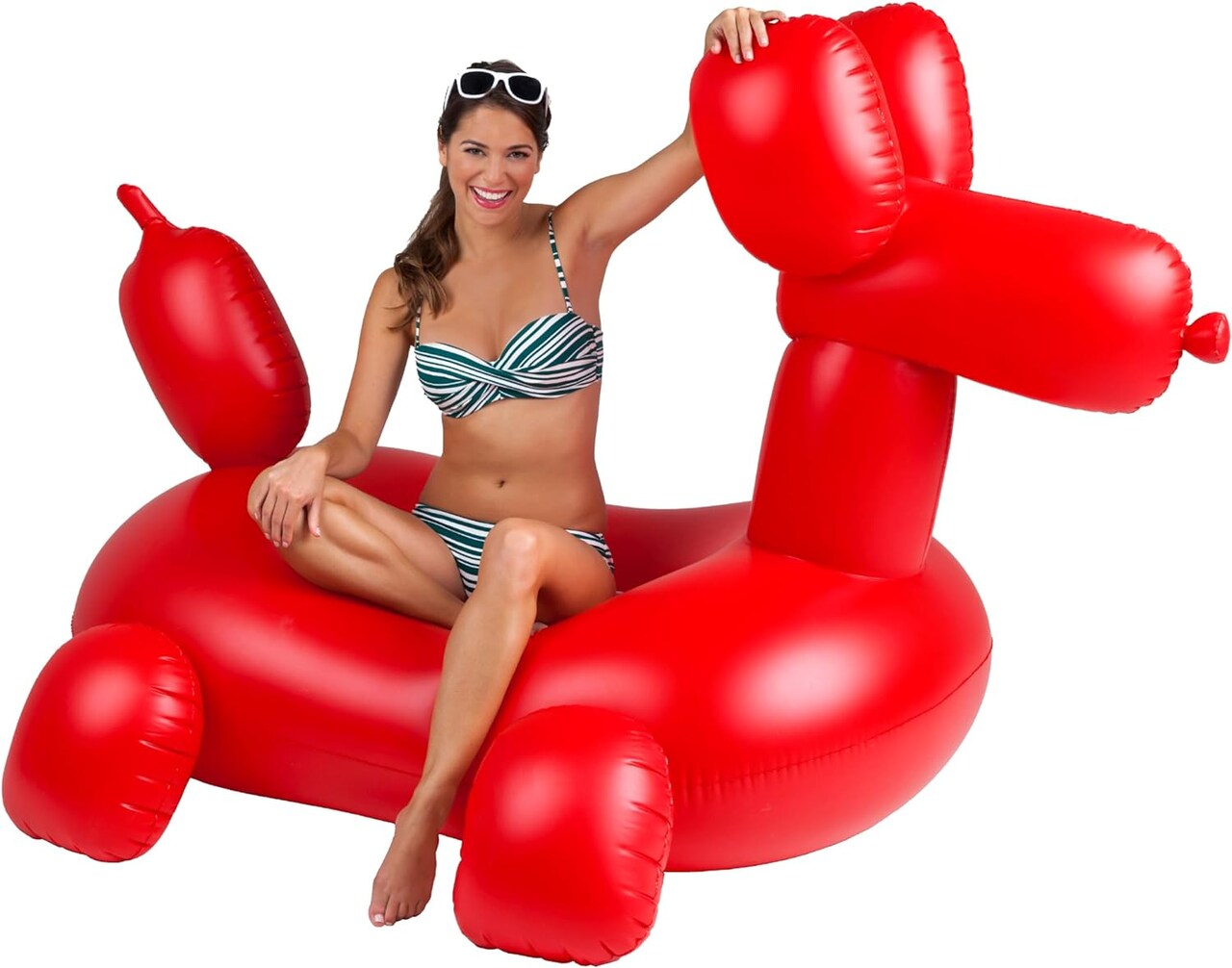Giant Balloon Animal Pool Float, Over 4' Wide, Fun Inflatable Floatie Tube, Blow Up Swim Ring, Outdoor Summer Pool Party Water Toy